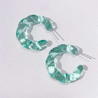 1 Pair Simple Style Classic Style Solid Color Arylic Ear Studs