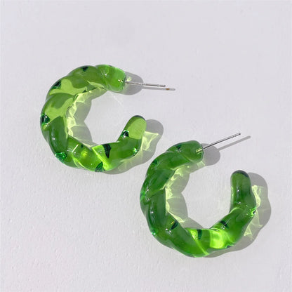 1 Pair Simple Style Classic Style Solid Color Arylic Ear Studs