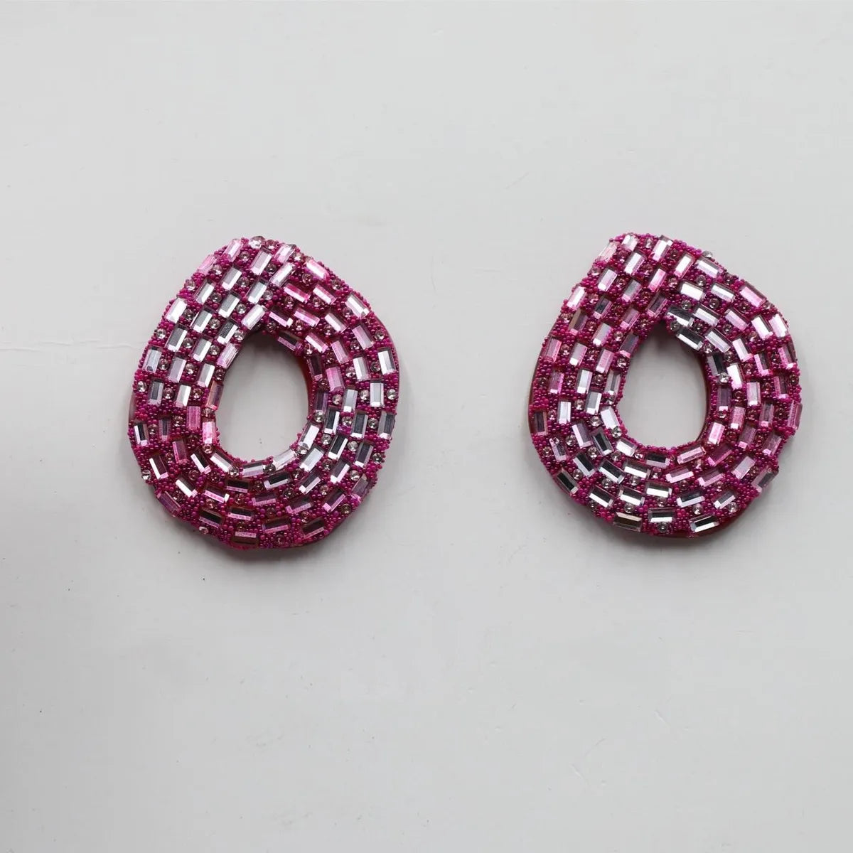 1 Pair Simple Style Classic Style Solid Color Arylic Iron Ear Studs