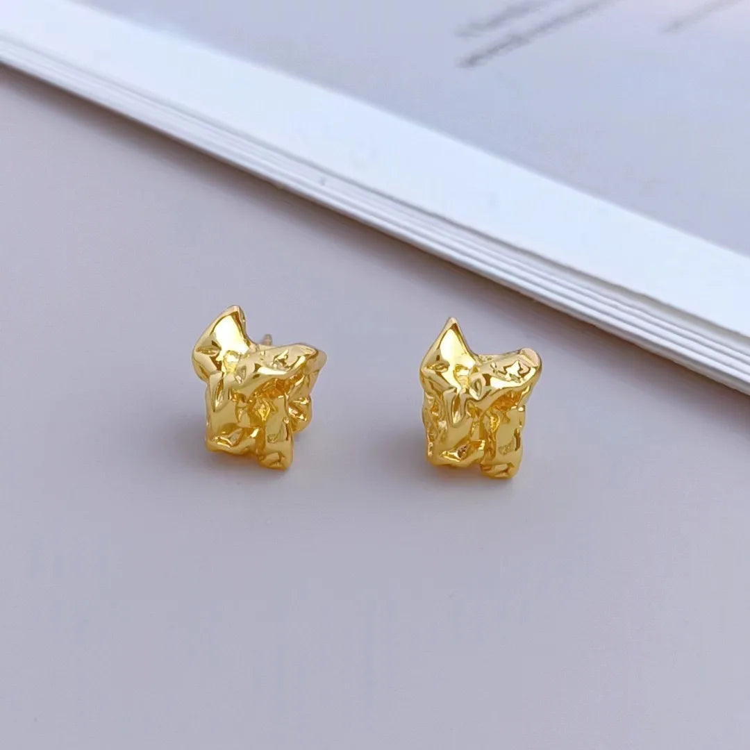 1 Pair Simple Style Classic Style Solid Color Copper Ear Studs