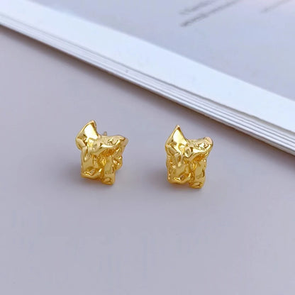 1 Pair Simple Style Classic Style Solid Color Copper Ear Studs