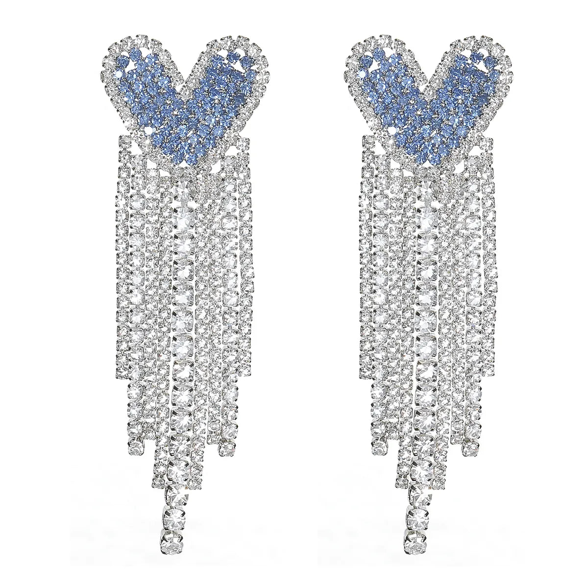 1 Pair Simple Style Classic Style Solid Color Inlay 304 Stainless Steel 316 Stainless Steel  Rhinestones Drop Earrings