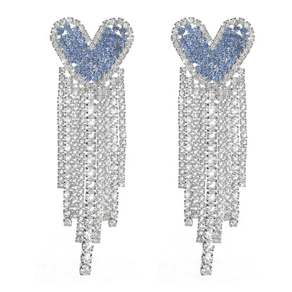 1 Pair Simple Style Classic Style Solid Color Inlay 304 Stainless Steel 316 Stainless Steel  Rhinestones Drop Earrings