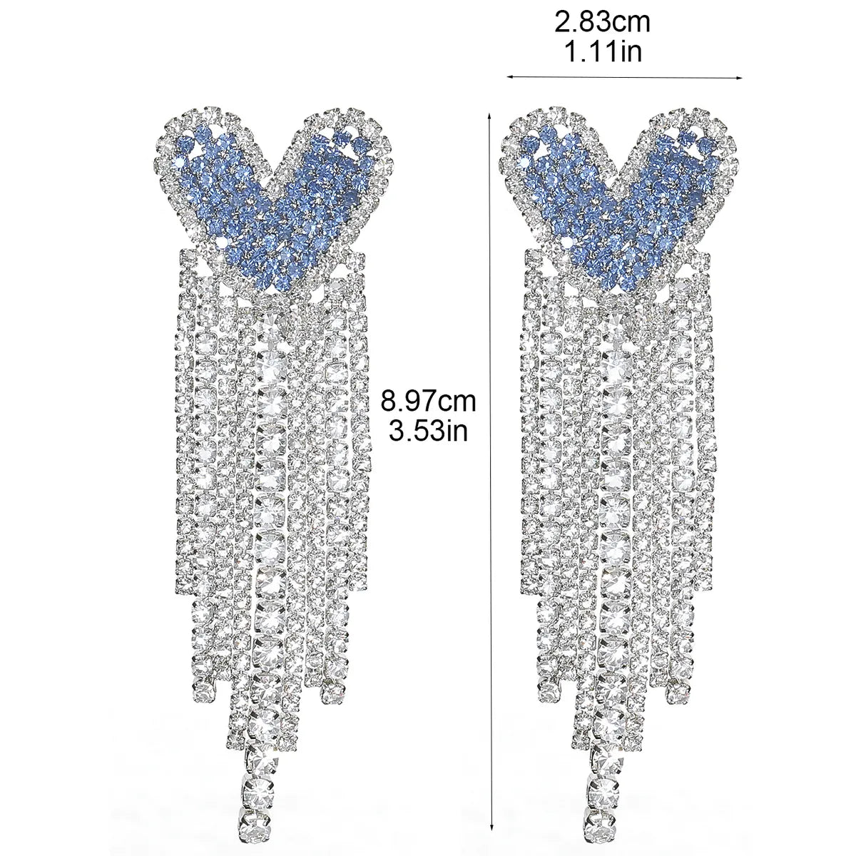 1 Pair Simple Style Classic Style Solid Color Inlay 304 Stainless Steel 316 Stainless Steel  Rhinestones Drop Earrings