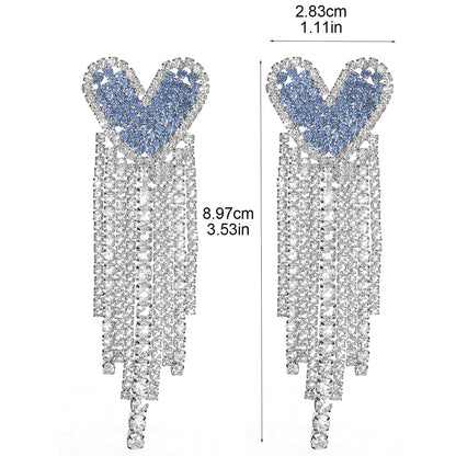 1 Pair Simple Style Classic Style Solid Color Inlay 304 Stainless Steel 316 Stainless Steel  Rhinestones Drop Earrings