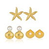1 Pair Simple Style Classic Style Solid Color Inlay 304 Stainless Steel Pearl Ear Studs