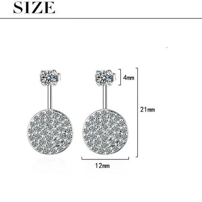 1 Pair Simple Style Classic Style Solid Color Inlay Copper Rhinestones Drop Earrings