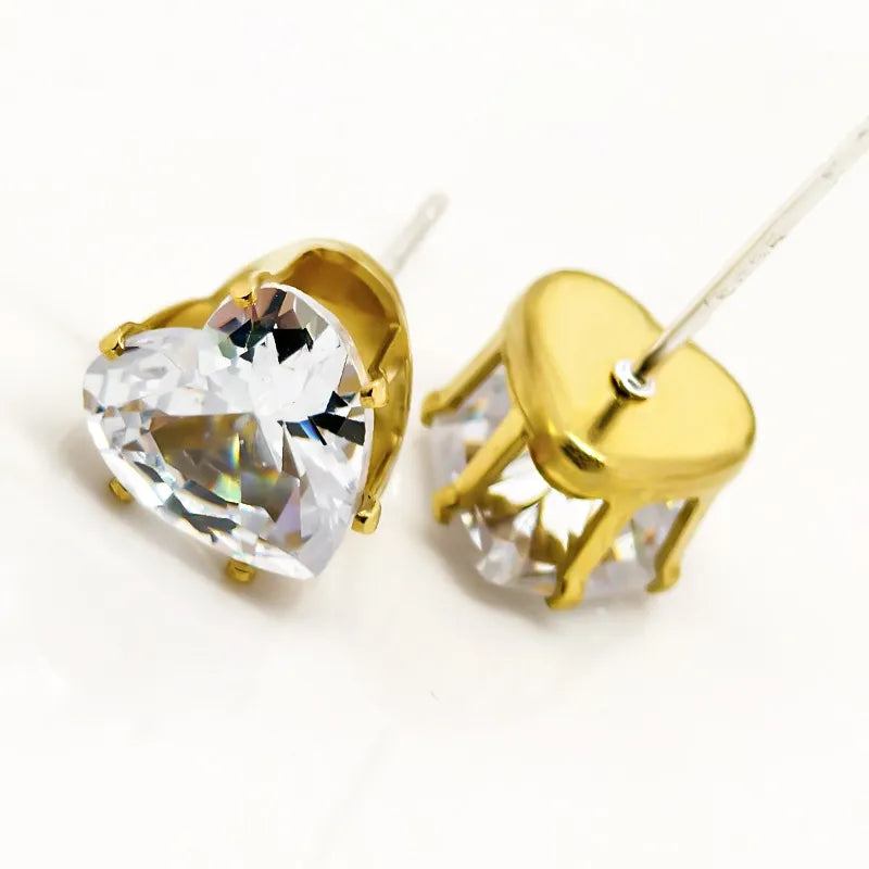 1 Pair Simple Style Classic Style Solid Color Inlay Copper Zircon Ear Studs