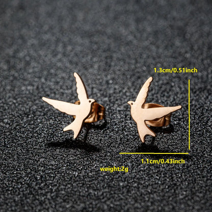 1 Pair Simple Style Classic Style Solid Color Irregular Plating 304 Stainless Steel 18K Gold Plated Ear Studs