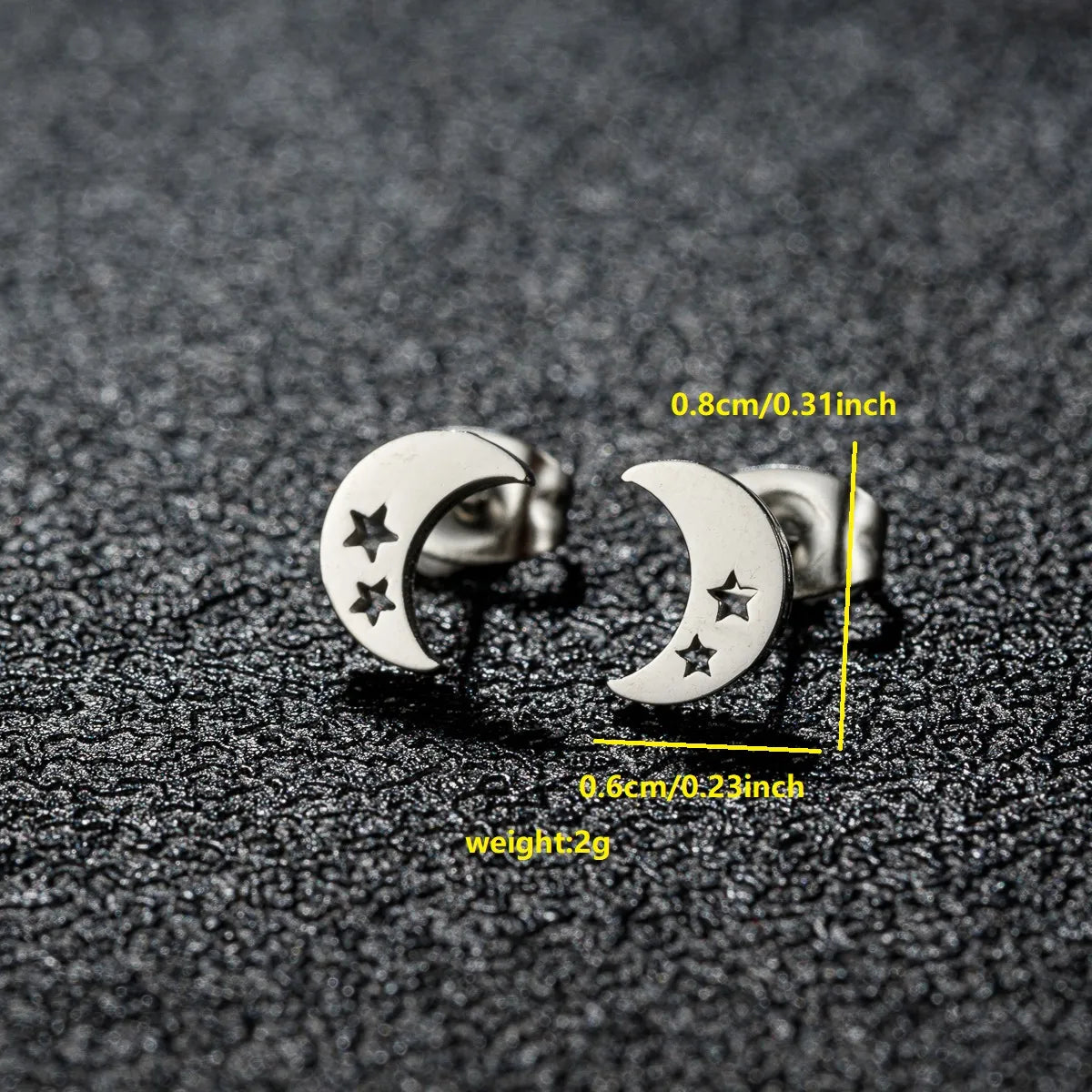 1 Pair Simple Style Classic Style Solid Color Irregular Plating 304 Stainless Steel 18K Gold Plated Ear Studs