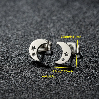 1 Pair Simple Style Classic Style Solid Color Irregular Plating 304 Stainless Steel 18K Gold Plated Ear Studs