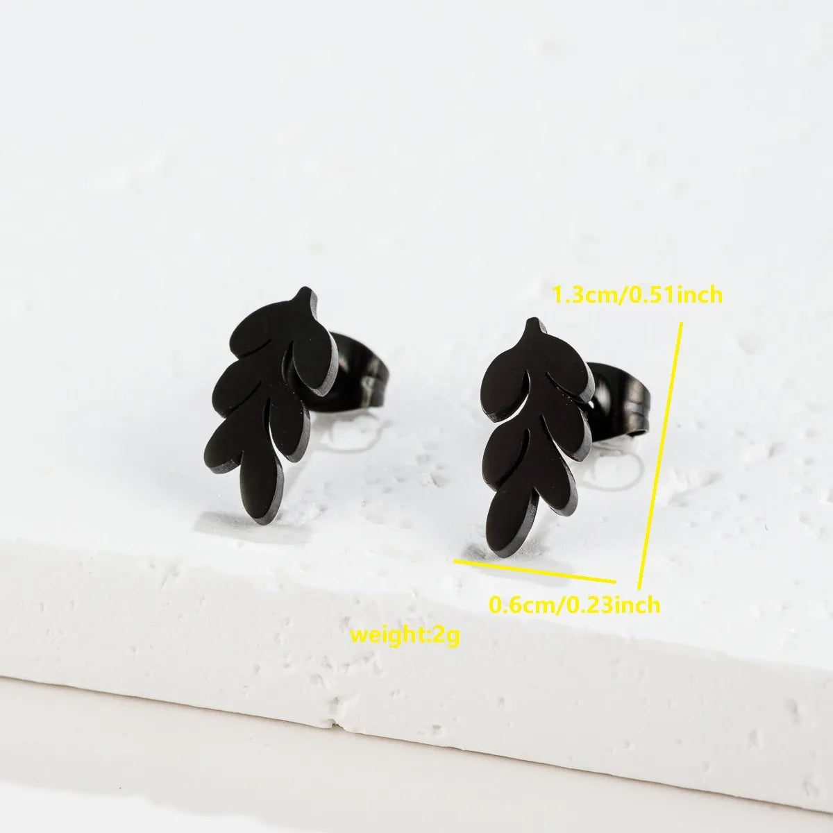 1 Pair Simple Style Classic Style Solid Color Irregular Plating 304 Stainless Steel 18K Gold Plated Ear Studs