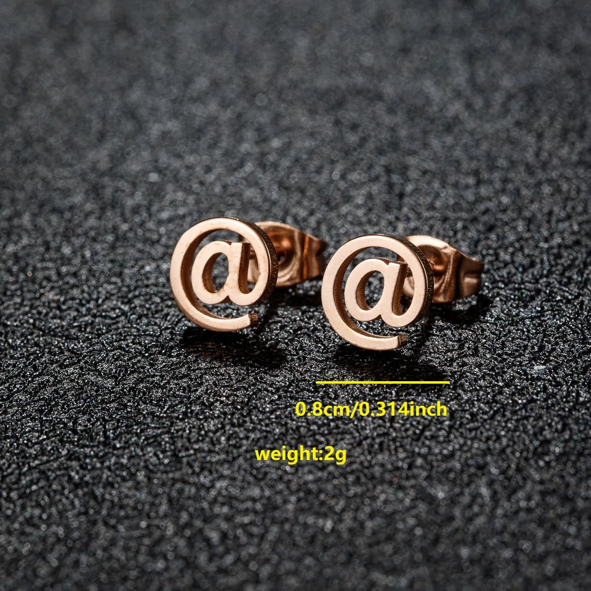 1 Pair Simple Style Classic Style Solid Color Irregular Plating 304 Stainless Steel 18K Gold Plated Ear Studs