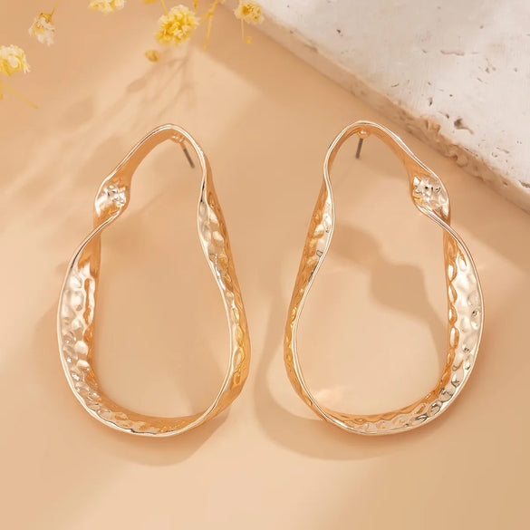 1 Pair Simple Style Classic Style Solid Color Irregular Plating Alloy Ear Studs