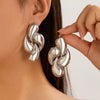 1 Pair Simple Style Classic Style Solid Color Irregular Plating Alloy Ear Studs
