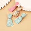 1 Pair Simple Style Classic Style Solid Color Patchwork Alloy Raffia Drop Earrings