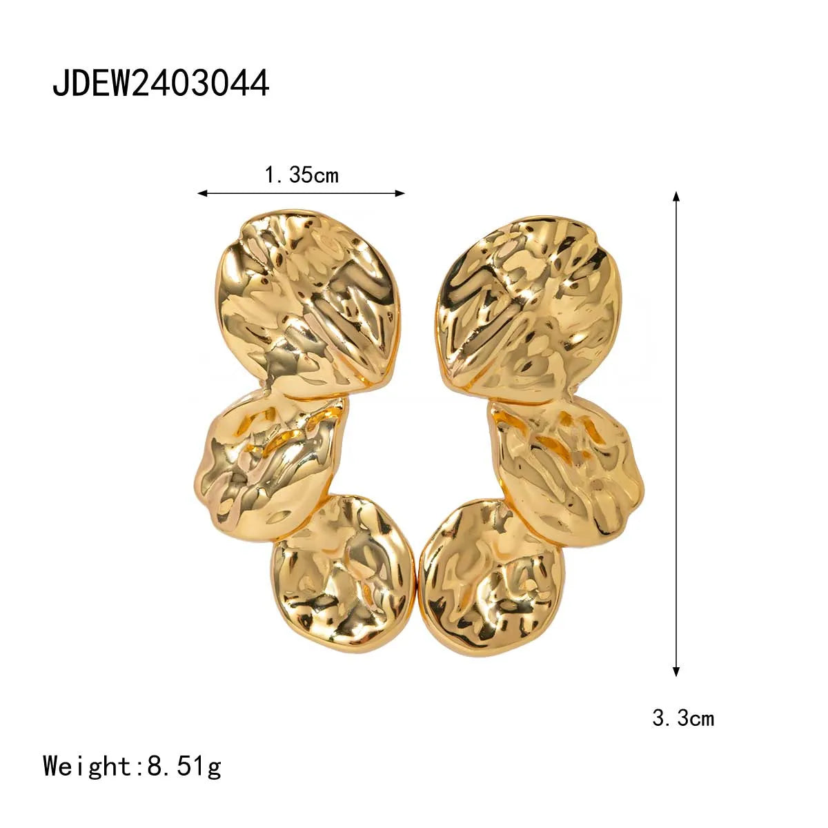 1 Pair Simple Style Classic Style Solid Color Plating 304 Stainless Steel 18K Gold Plated Drop Earrings