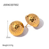 1 Pair Simple Style Classic Style Solid Color Plating 304 Stainless Steel 18K Gold Plated Ear Studs