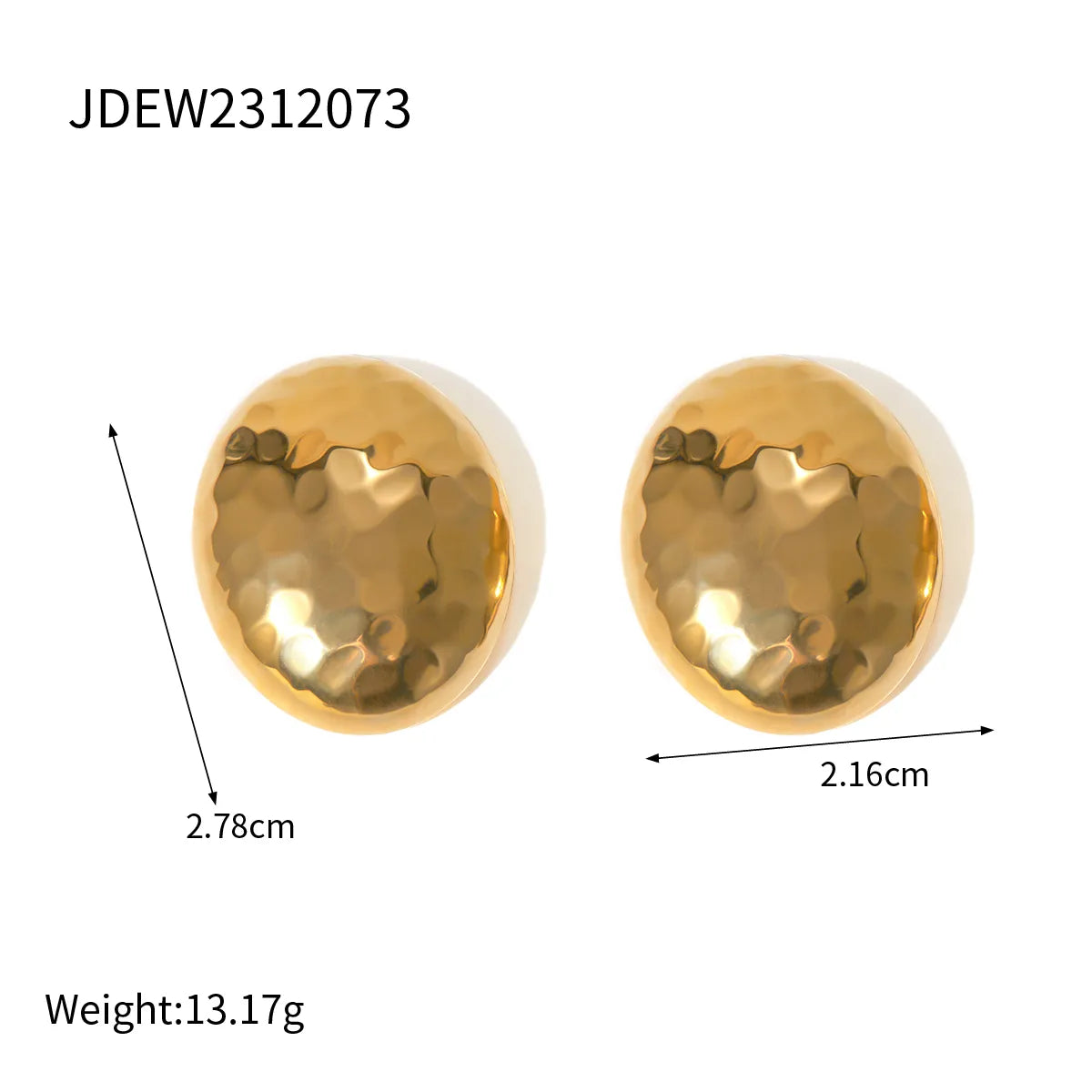 1 Pair Simple Style Classic Style Solid Color Plating 304 Stainless Steel 18K Gold Plated Earrings