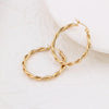 1 Pair Simple Style Classic Style Solid Color Plating 304 Stainless Steel 18K Gold Plated Earrings