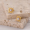 1 Pair Simple Style Classic Style Solid Color Plating 304 Stainless Steel Ear Studs