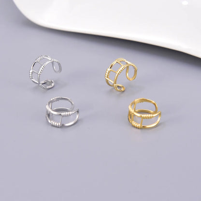 1 Pair Simple Style Classic Style Solid Color Plating 304 Stainless Steel Titanium Steel 18K Gold Plated Ear Cuffs