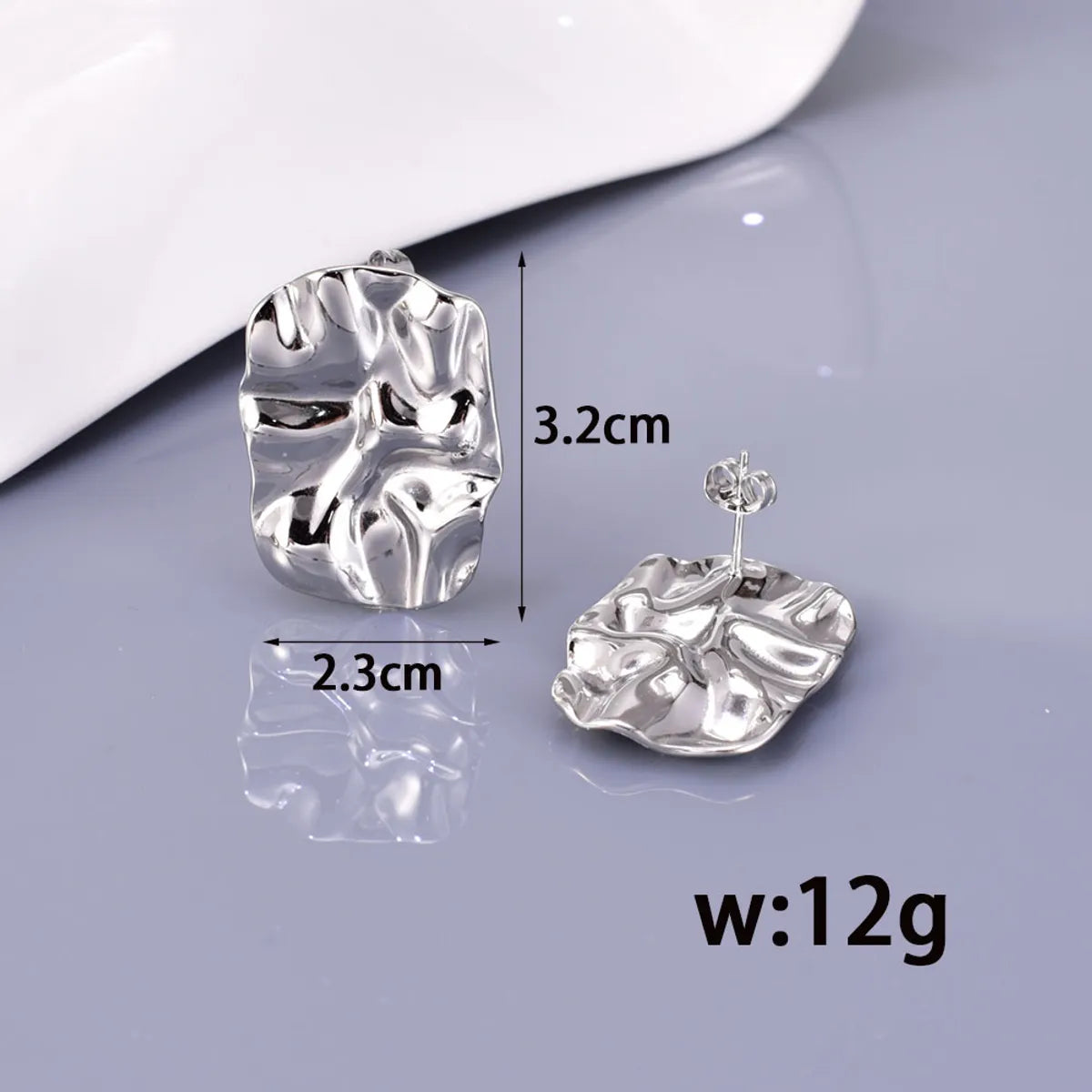 1 Pair Simple Style Classic Style Solid Color Plating 304 Stainless Steel Titanium Steel 18K Gold Plated Ear Studs