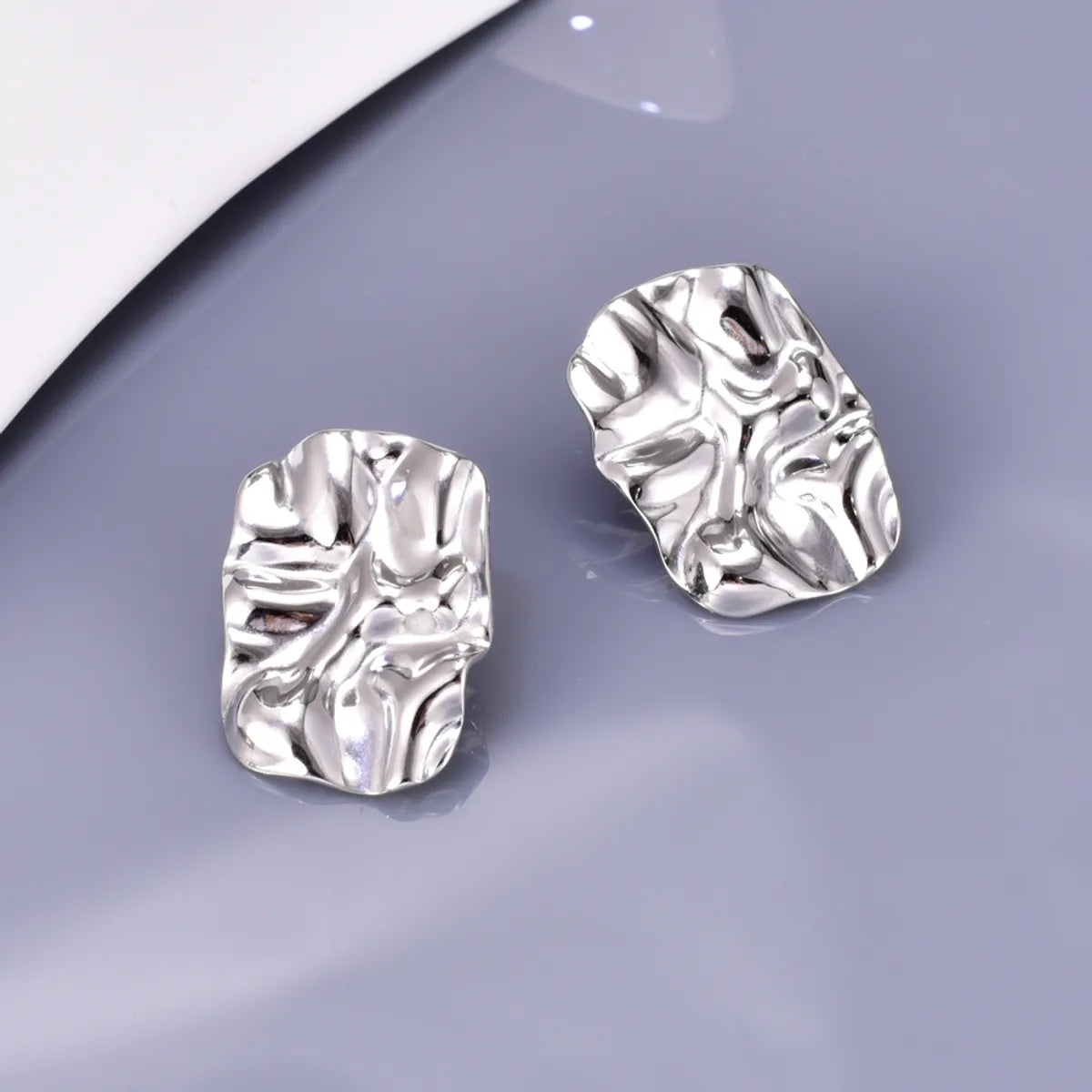 1 Pair Simple Style Classic Style Solid Color Plating 304 Stainless Steel Titanium Steel 18K Gold Plated Ear Studs