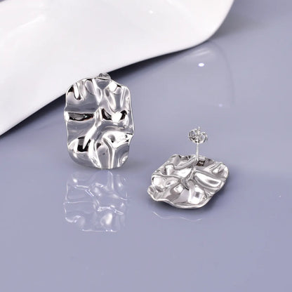 1 Pair Simple Style Classic Style Solid Color Plating 304 Stainless Steel Titanium Steel 18K Gold Plated Ear Studs