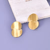 1 Pair Simple Style Classic Style Solid Color Plating 304 Stainless Steel Titanium Steel 18K Gold Plated Ear Studs