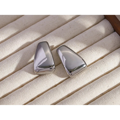 1 Pair Simple Style Classic Style Solid Color Plating 316 Stainless Steel  Ear Studs