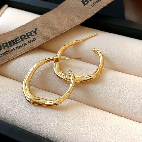 1 Pair Simple Style Classic Style Solid Color Plating Alloy Ear Studs