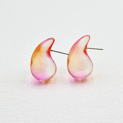 1 Pair Simple Style Classic Style Solid Color Plating Arylic Ear Studs