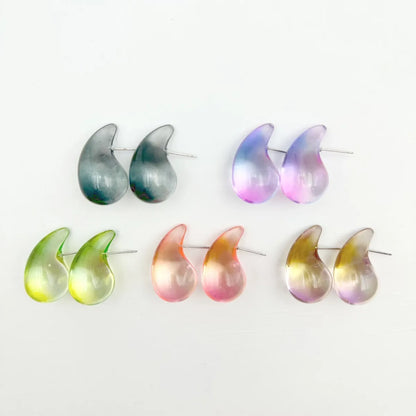 1 Pair Simple Style Classic Style Solid Color Plating Arylic Ear Studs