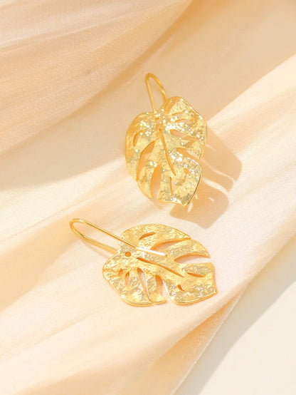 1 Pair Simple Style Classic Style Solid Color Plating Brass 18k Gold Plated Drop Earrings