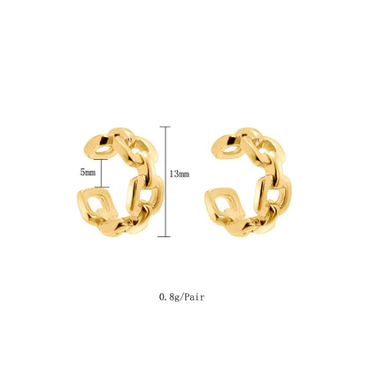 1 Pair Simple Style Classic Style Solid Color Plating Copper 18k Gold Plated Earrings