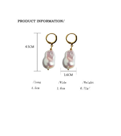 1 Pair Simple Style Classic Style Solid Color Plating Inlay Brass Pearl 24K Gold Plated Drop Earrings