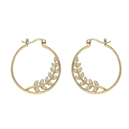 1 Pair Simple Style Classic Style Solid Color Plating Inlay Brass Zircon 18K Gold Plated Ear Studs