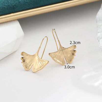 1 Pair Simple Style Classic Style Solid Color Plating 304 Stainless Steel 14K Gold Plated Drop Earrings