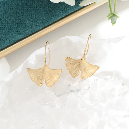 1 Pair Simple Style Classic Style Solid Color Plating 304 Stainless Steel 14K Gold Plated Drop Earrings