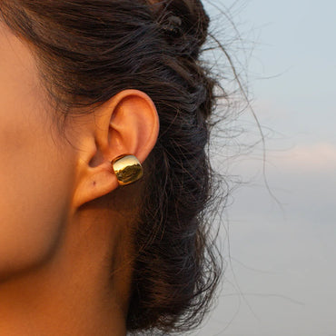 1 Pair Simple Style Classic Style Solid Color Plating Stainless Steel 18k Gold Plated Ear Cuffs