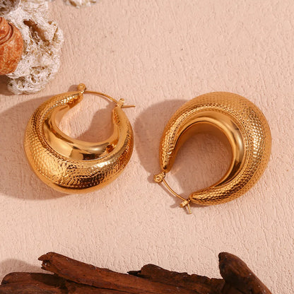 1 Pair Simple Style Classic Style Solid Color Plating Stainless Steel 18k Gold Plated Ear Studs