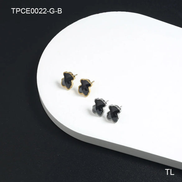 1 Pair Simple Style Classic Style Solid Color Plating Stainless Steel 18k Gold Plated Ear Studs