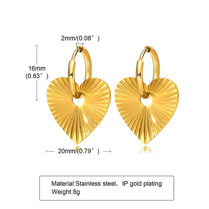 1 Pair Simple Style Classic Style Solid Color Plating 201 Stainless Steel Gold Plated Ear Studs