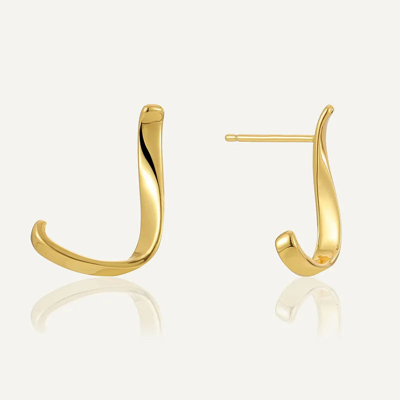 1 Pair Simple Style Classic Style Solid Color Plating Sterling Silver Ear Studs