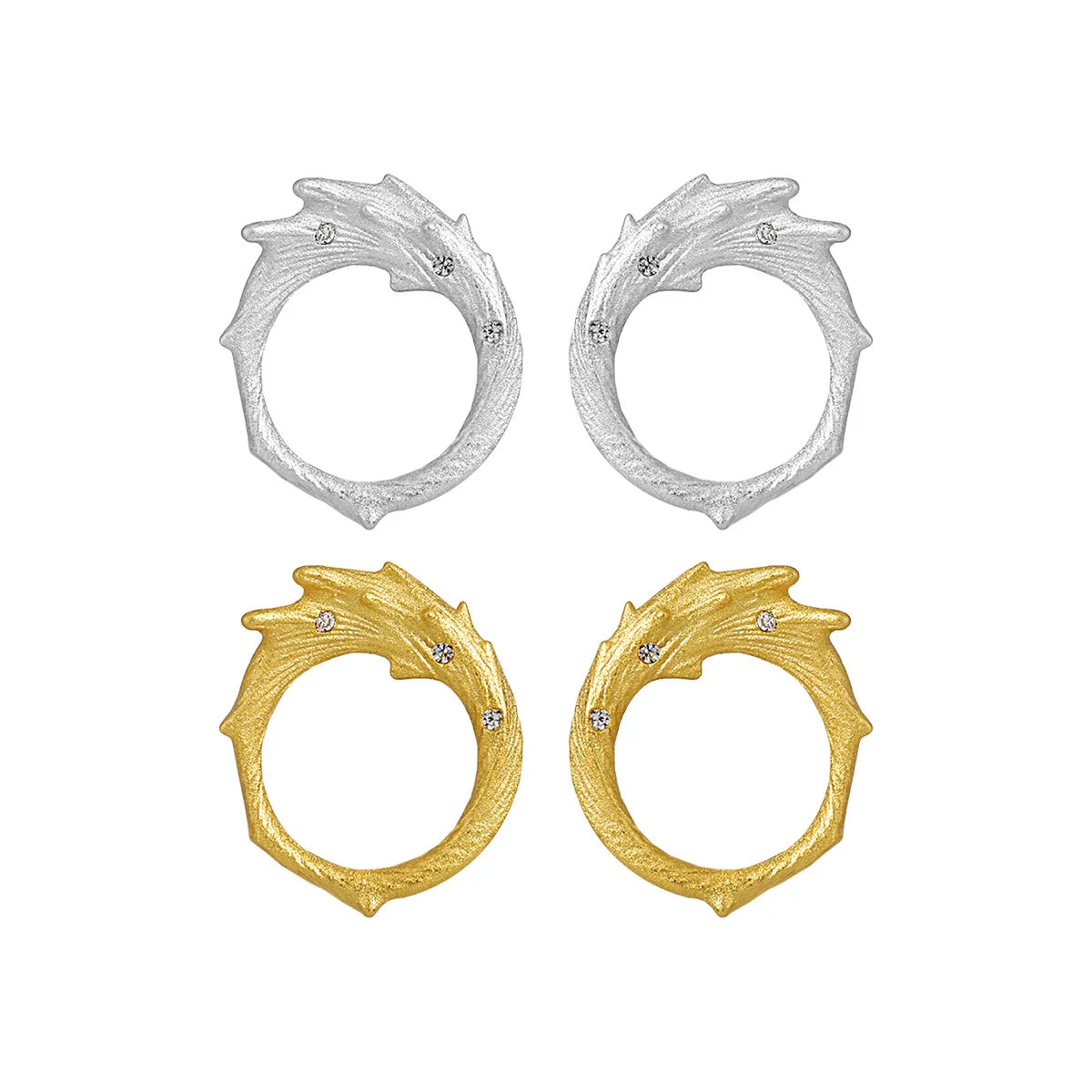 1 Pair Simple Style Classic Style Solid Color Plating Sterling Silver Gold Plated Earrings