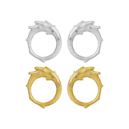 1 Pair Simple Style Classic Style Solid Color Plating Sterling Silver Gold Plated Earrings