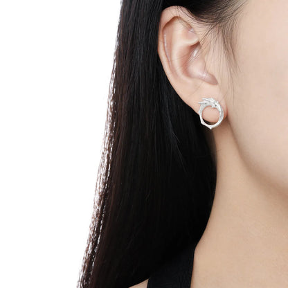 1 Pair Simple Style Classic Style Solid Color Plating Sterling Silver Gold Plated Earrings