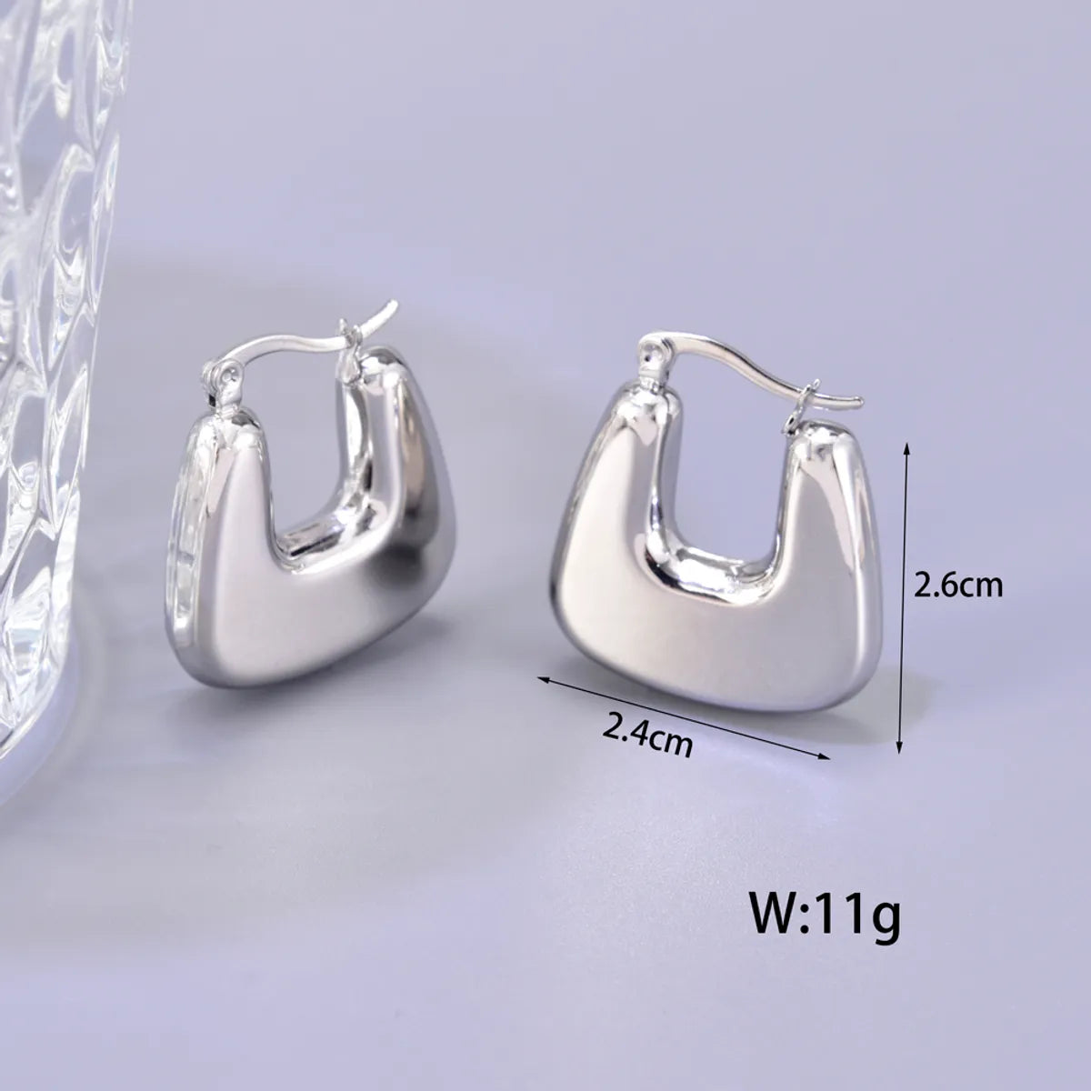 1 Pair Simple Style Classic Style Solid Color Plating Titanium Steel 18k Gold Plated Gold Plated Earrings