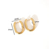 1 Pair Simple Style Classic Style Solid Color Plating Titanium Steel Earrings